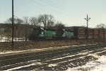 Stack train rolls west